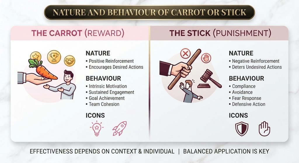 Nature and Behaviour of Carrot or Stick