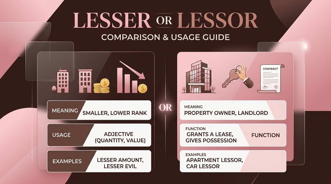 Lesser or Lessor