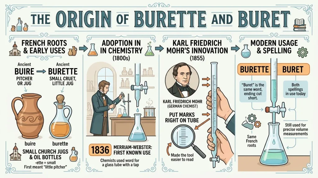 The Origin of Burette and Buret
