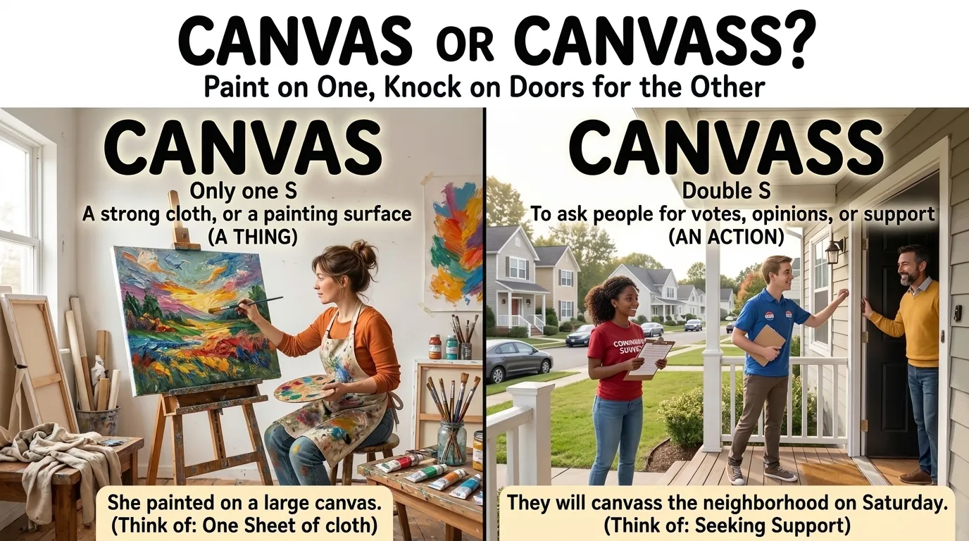 Canvas or Canvass