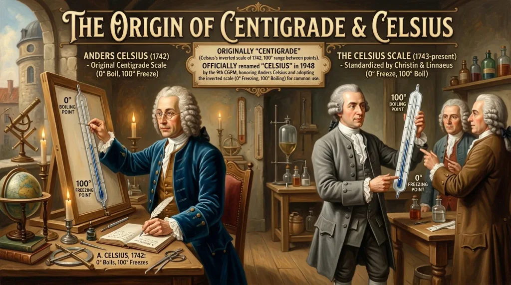The Origin of Centigrade and Celsius