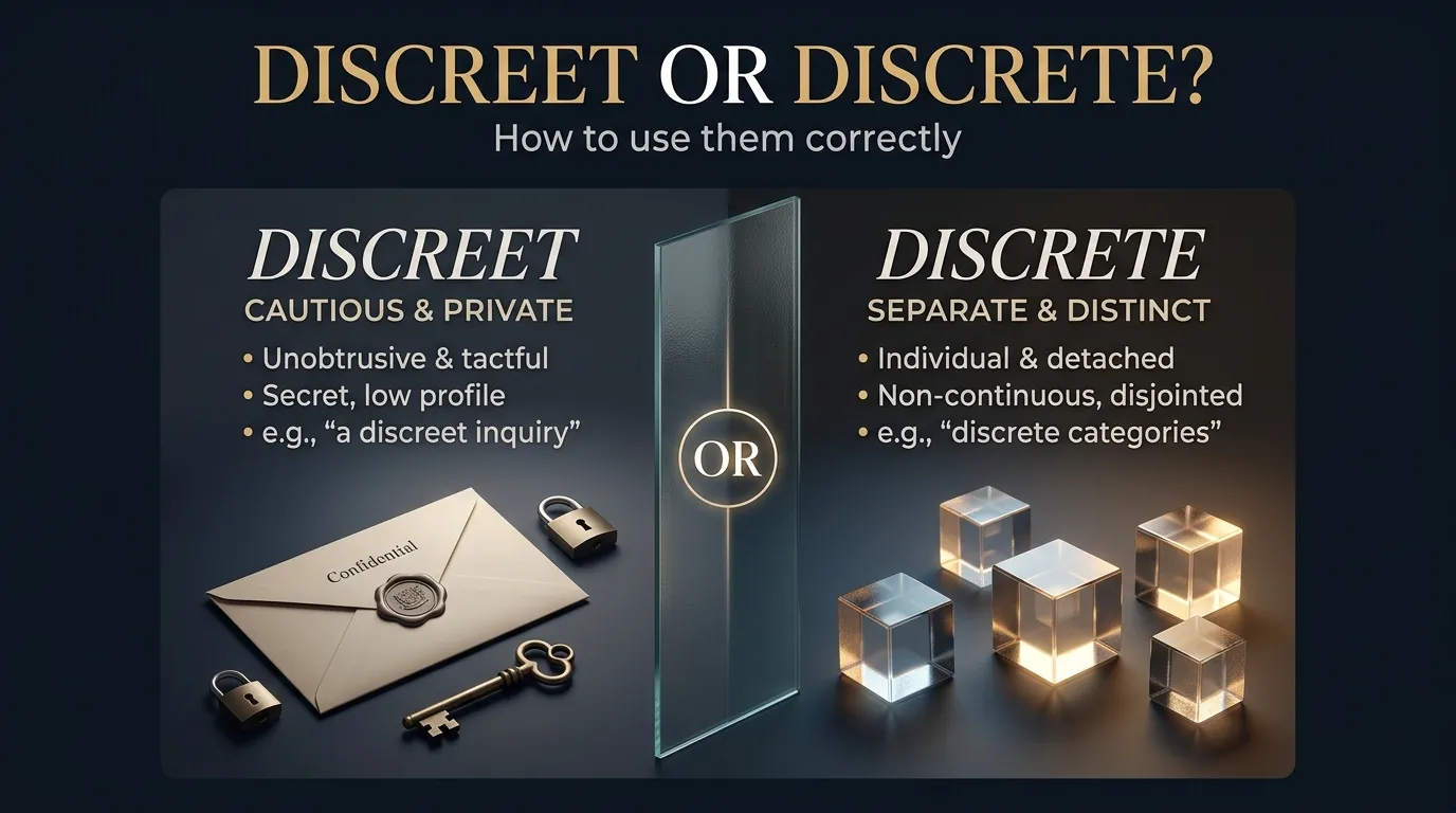 Discreet or Discrete