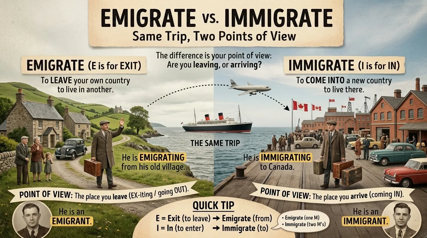 Emigrate vs Immigrate