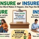 Ensure or Insure