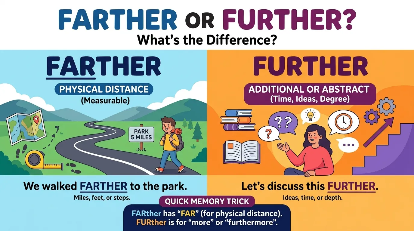 Farther or Further