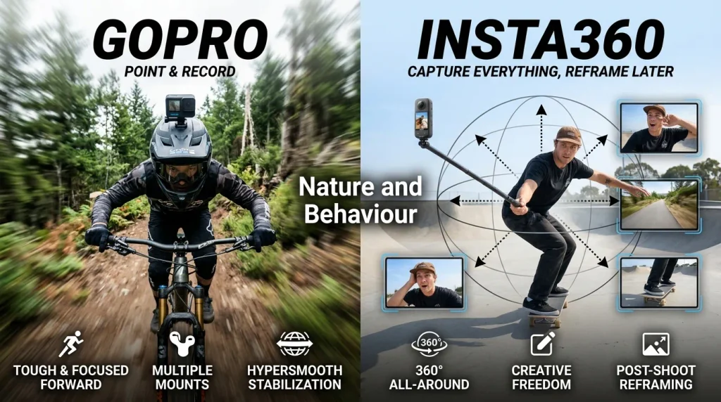 Nature and Behaviour of GoPro and Insta360