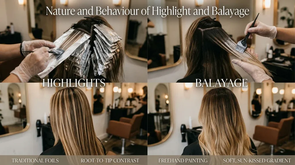 Nature and Behaviour of Highlight and Balayage