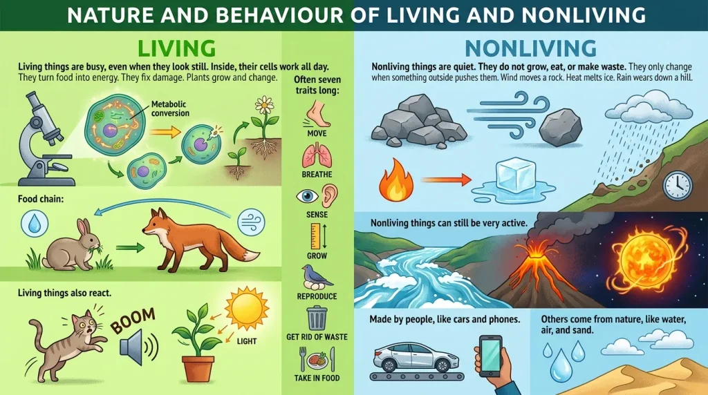 Nature and Behaviour of Living and Nonliving