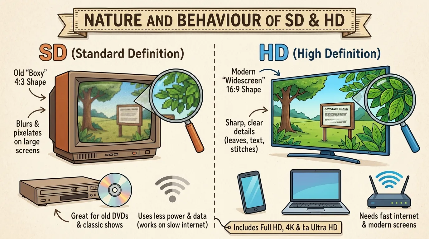 Nature and Behaviour of SD and HD