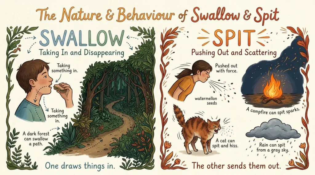 Nature and Behaviour of Swallow and Spit