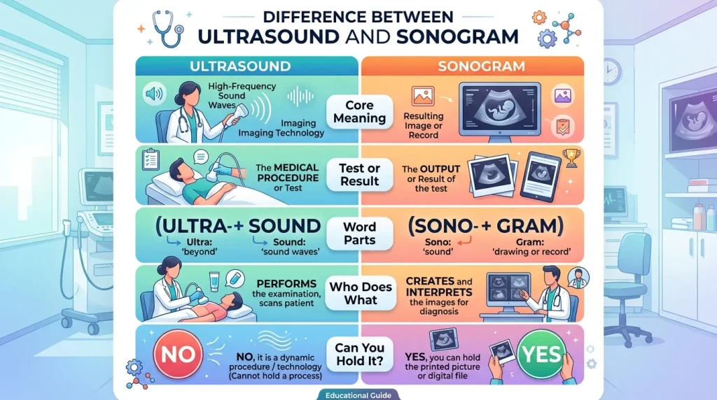 Difference Between Ultrasound and Sonogram